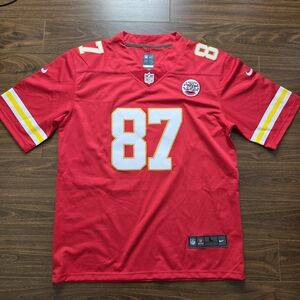 Travis Kelce #87 Kansas City Chiefs Nike On Field Jersey Men’s Size L